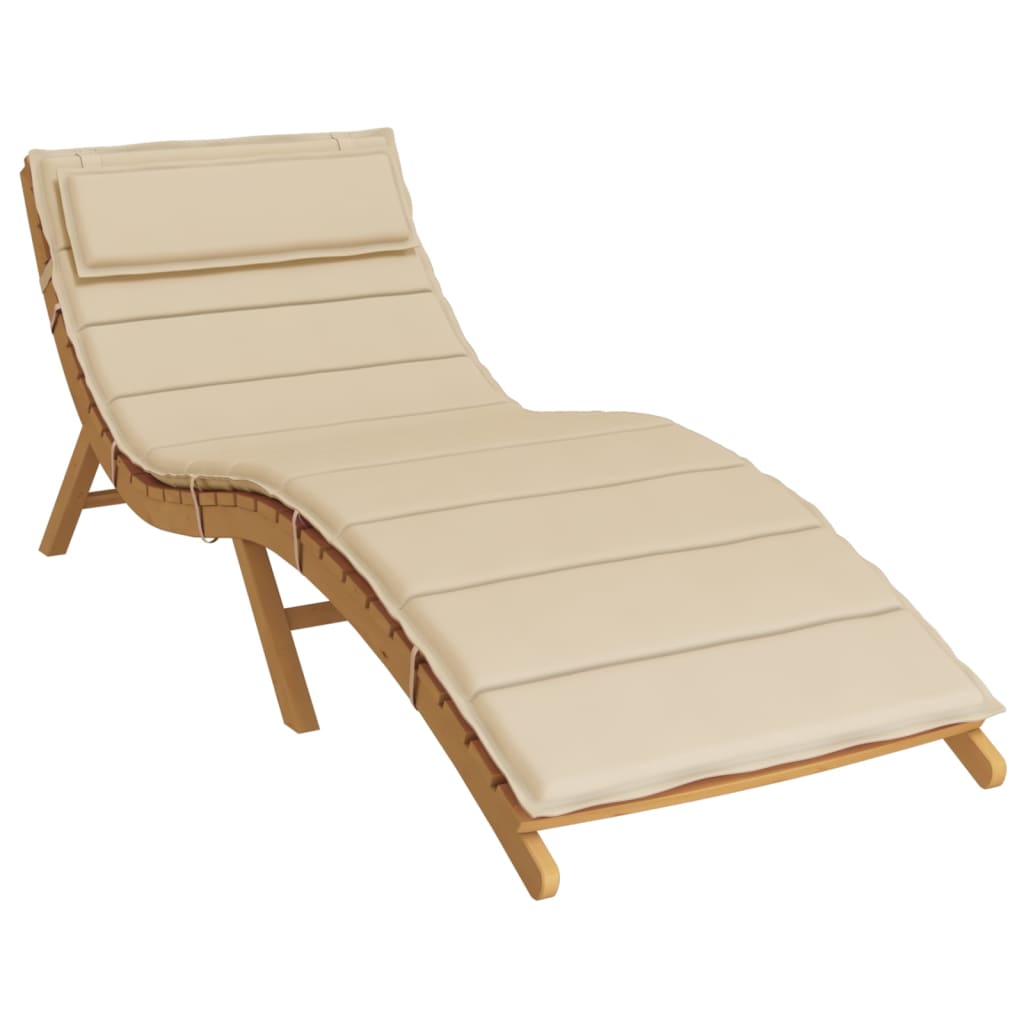 vidaXL Sun Lounger Cushion Beige 180x60x3 cm Oxford Fabric