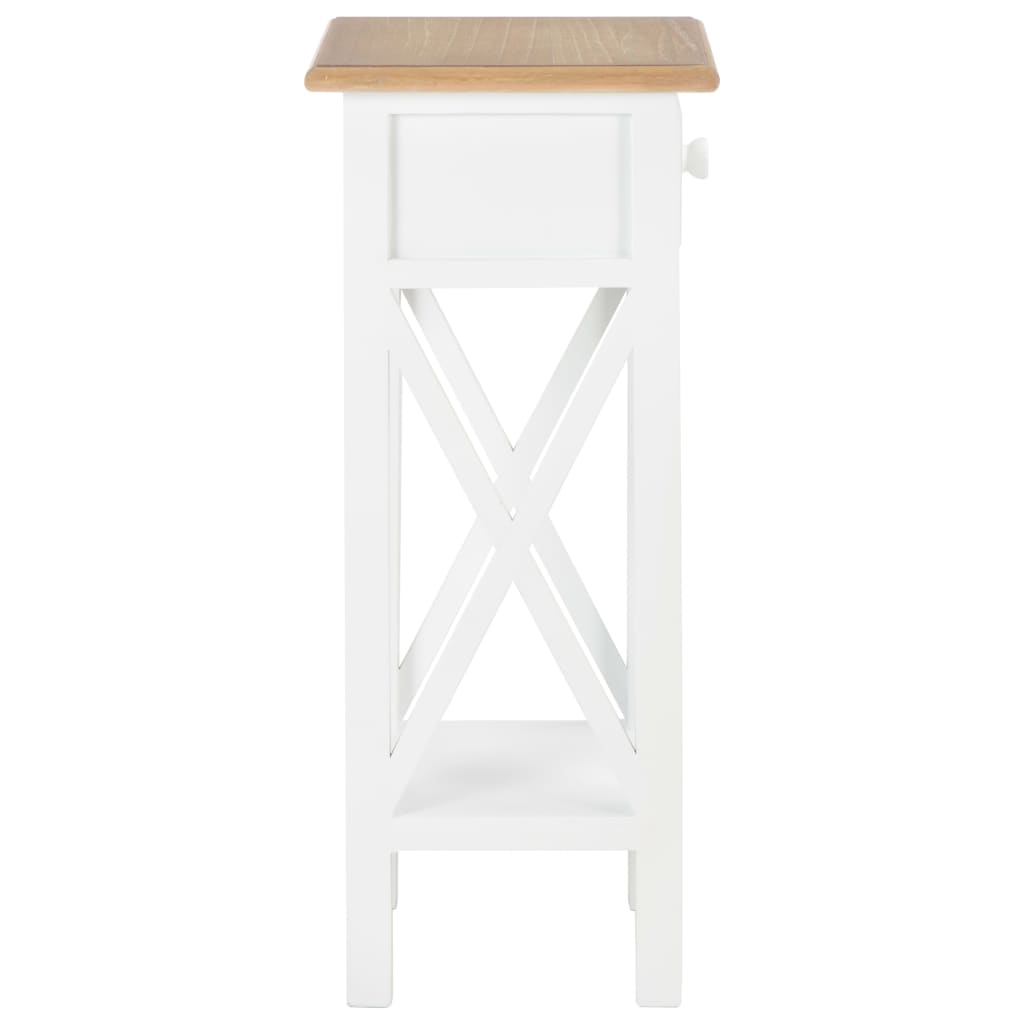 vidaXL Side Table White 27x27x65.5 cm Wood