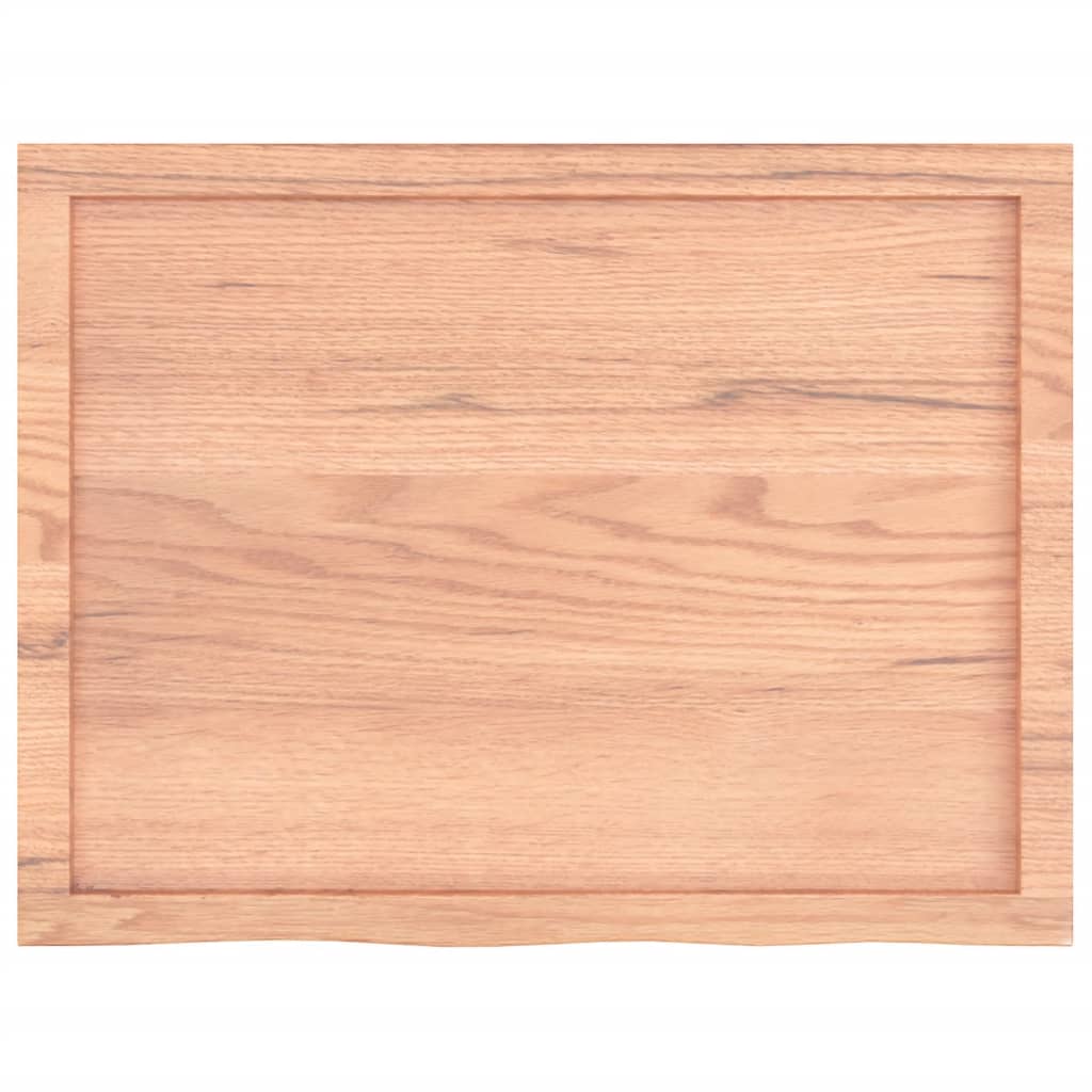 vidaXL Bathroom Countertop Light Brown 80x60x(2-6) cm Treated Solid Wood