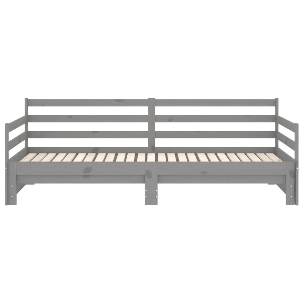 vidaXL Pull-out Day Bed without Mattress Grey 2x(90x200)cm