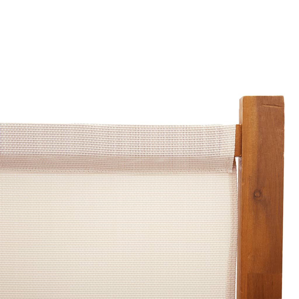 vidaXL 4-Panel Room Divider Cream White 280x180 cm