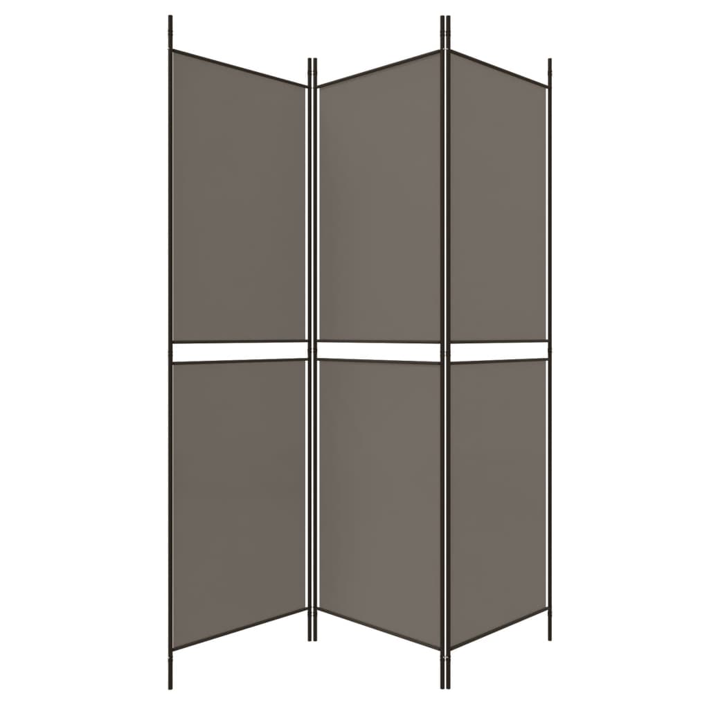 vidaXL 3-Panel Room Divider Anthracite 150x220 cm Fabric