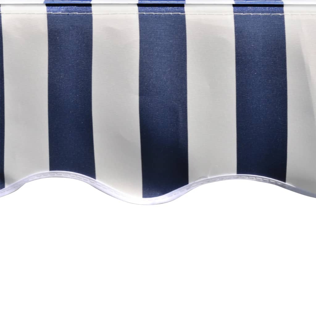 Awning Top Sunshade Canvas Blue & White 3 x 2.5m (Frame Not Included)