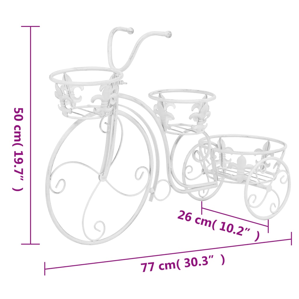 vidaXL Plant Stand Bicycle Shape Vintage Style Metal