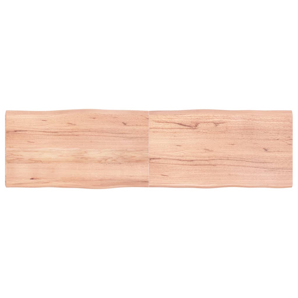 vidaXL Table Top Light Brown 180x50x(2-4)cm Treated Solid Wood Live Edge