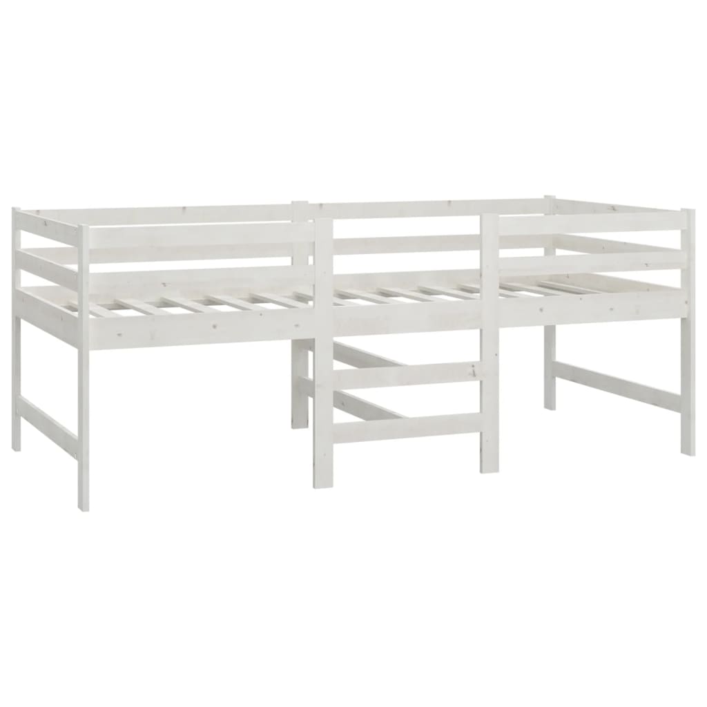 vidaXL Bed Frame White 90x200 cm Solid Wood Pine