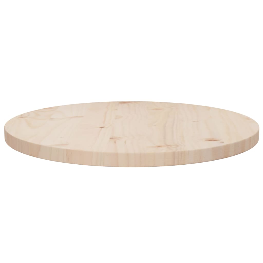 vidaXL Table Top Ø50x2.5 cm Solid Wood Pine