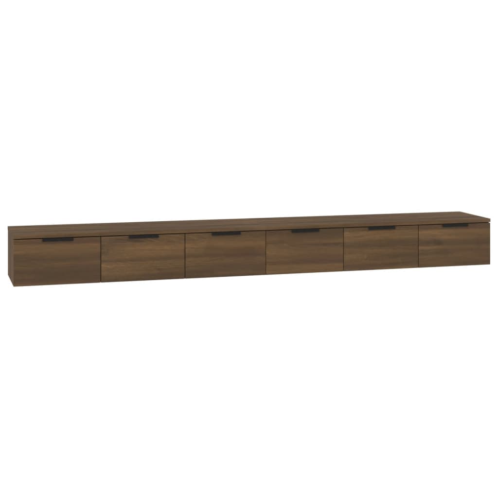 vidaXL Wall Cabinets 2 pcs Brown Oak 102x30x20 cm Engineered Wood