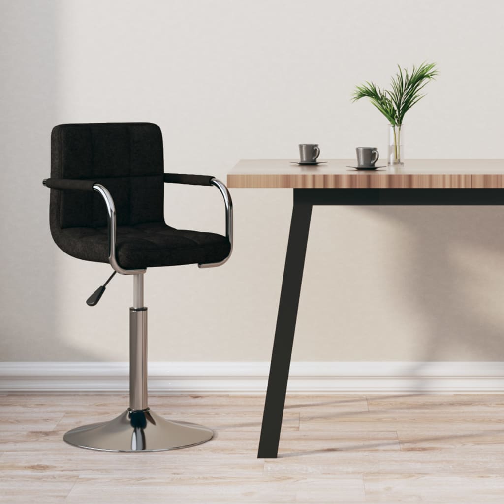 vidaXL Bar Stool Black Fabric
