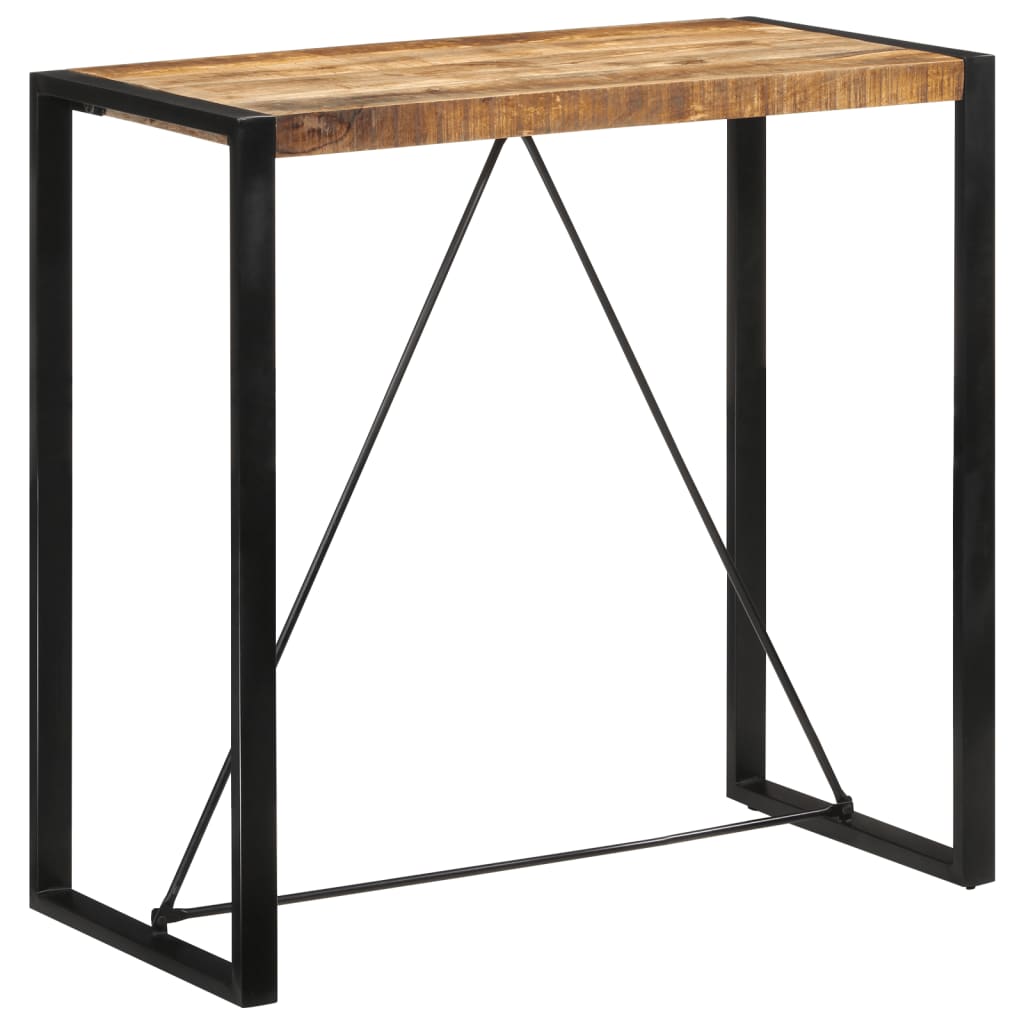 vidaXL Bar Table 110x55x110 cm Solid Rough Wood Mango