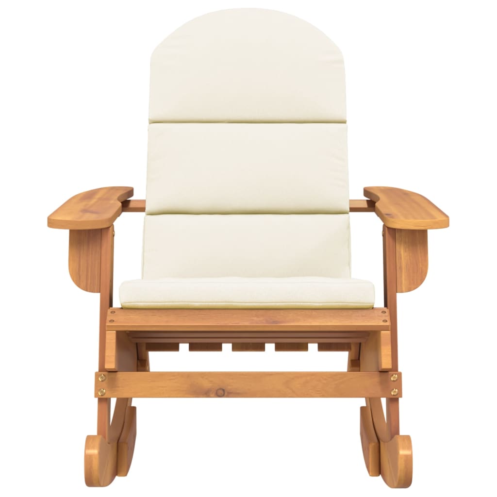 vidaXL Adirondack Rocking Chair with Cushions Solid Wood Acacia