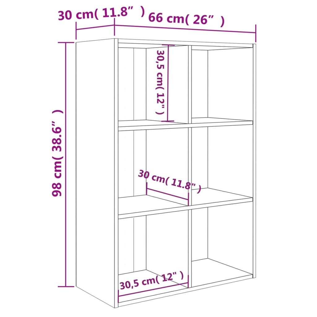 vidaXL Book Cabinet/Sideboard High Gloss White 66x30x98 cm Engineered Wood