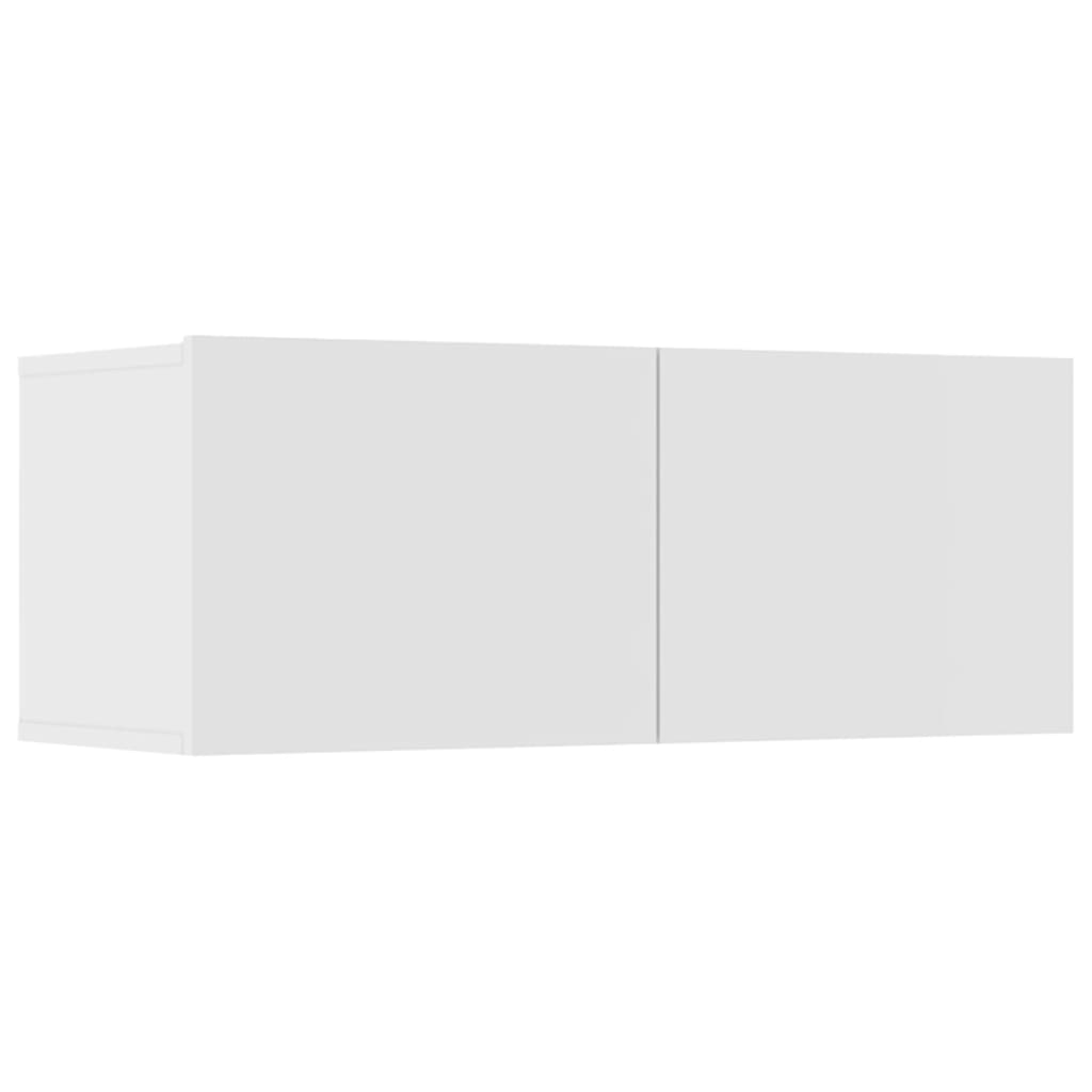 vidaXL 8 Piece TV Cabinet Set White Engineered Wood
