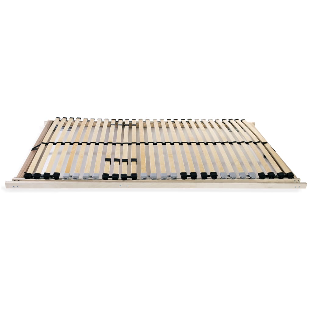 vidaXL Slatted Bed Base without Mattress with 28 Slats 7 Zones 90x200 cm