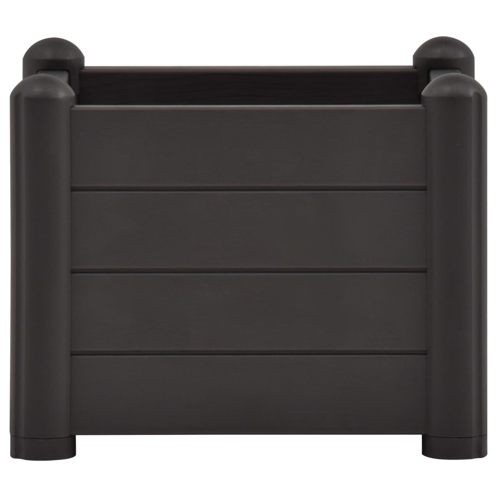 vidaXL Garden Raised Bed PP Anthracite 43x43x35 cm
