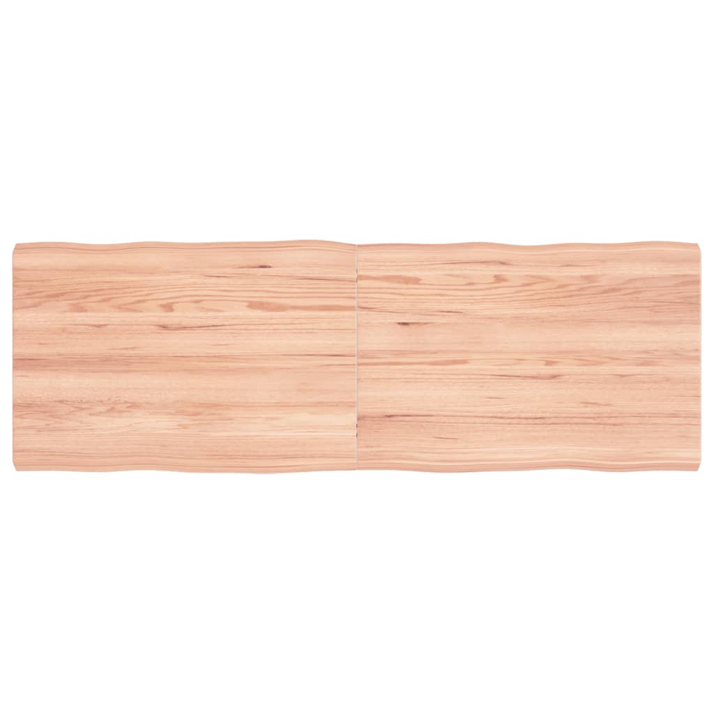 vidaXL Table Top Light Brown 120x40x(2-4)cm Treated Solid Wood Live Edge