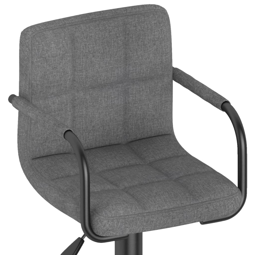 vidaXL Bar Stools 2 pcs Light Grey Fabric