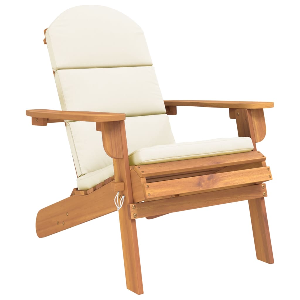 vidaXL Adirondack Garden Chair with Cushions Solid Wood Acacia