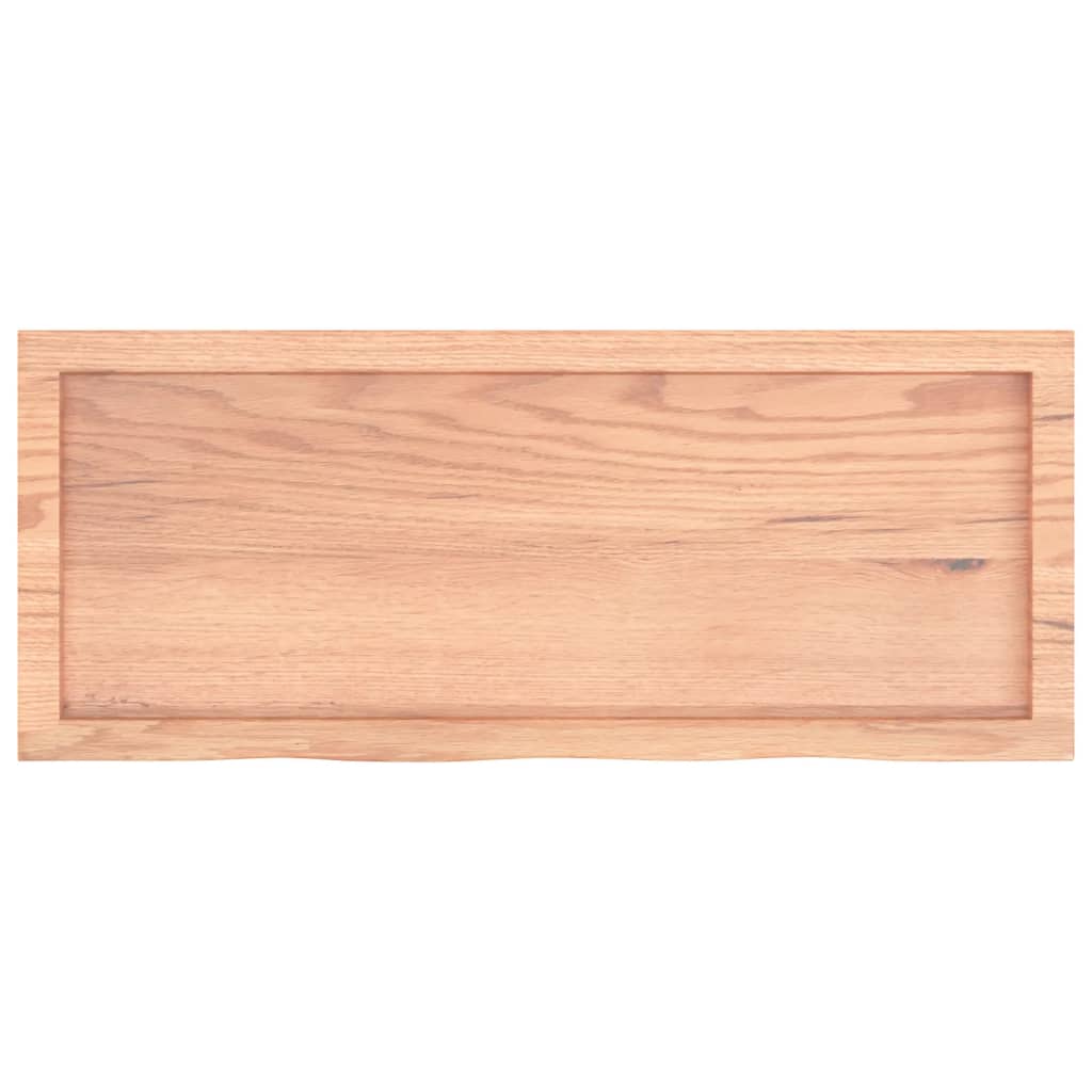 vidaXL Table Top Light Brown 100x40x(2-6) cm Treated Solid Wood Oak