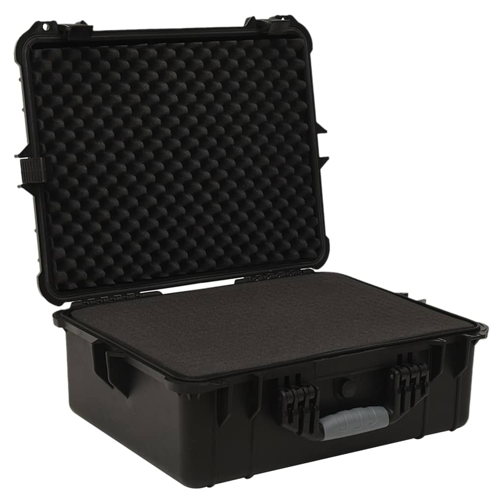 vidaXL Portable Flight Case Black 55x43x21 cm PP