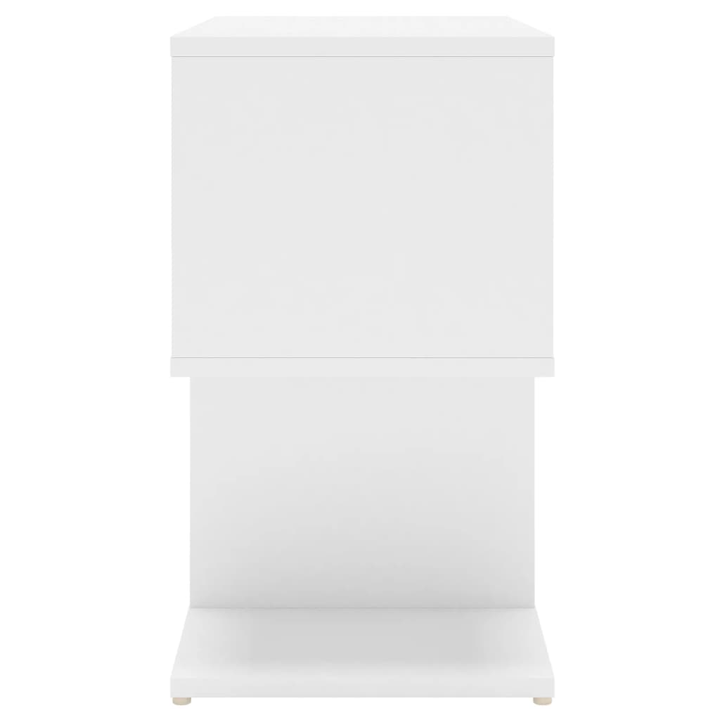 vidaXL Bedside Cabinet White 50x30x51.5 cm Engineered Wood
