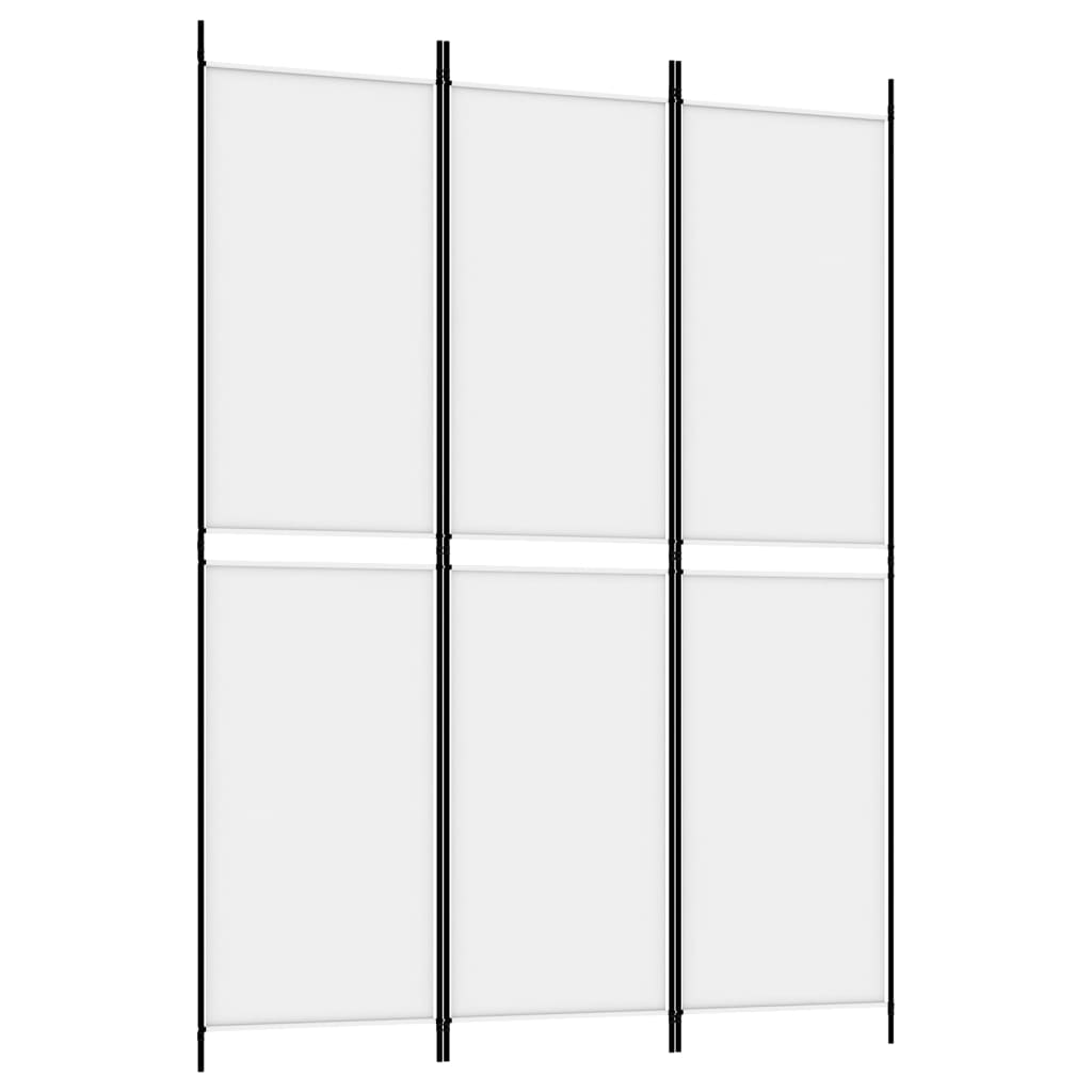 vidaXL 3-Panel Room Divider White 150x200 cm Fabric