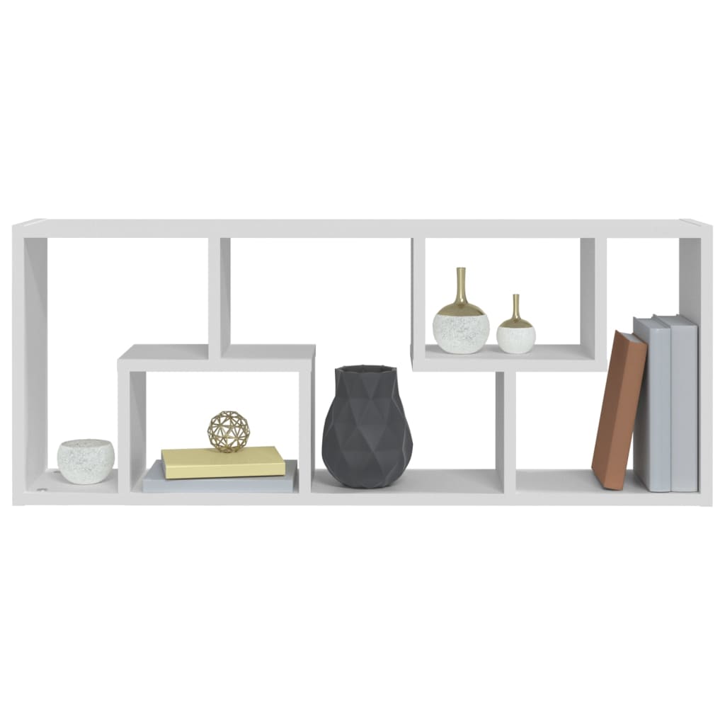 vidaXL Wall Shelf White 36x16x90 cm Engineered Wood