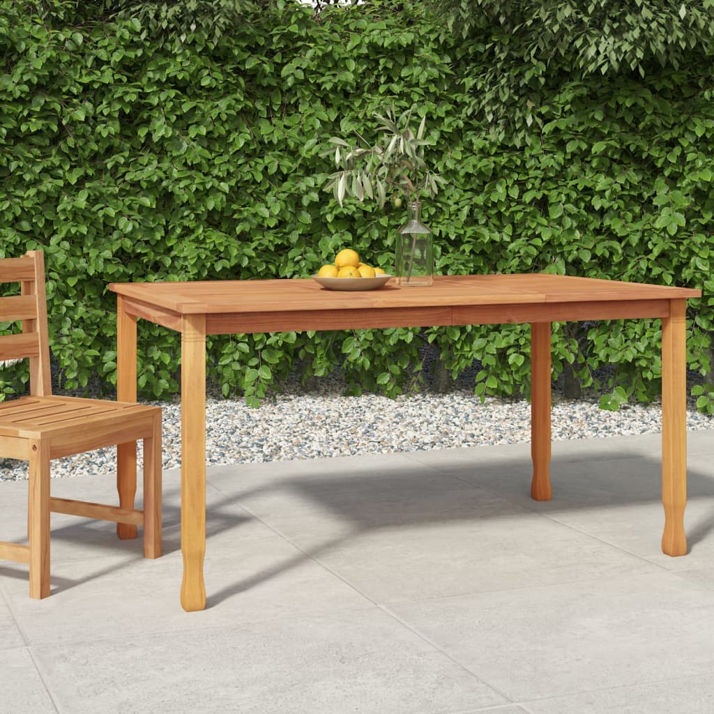 vidaXL Garden Dining Table 150x90x75 cm Solid Wood Teak