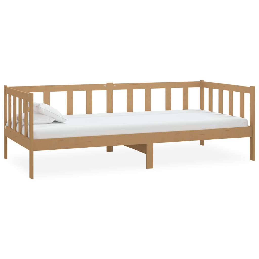 vidaXL Day Bed without Mattress Honey Brown Solid Wood Pine 90x200 cm