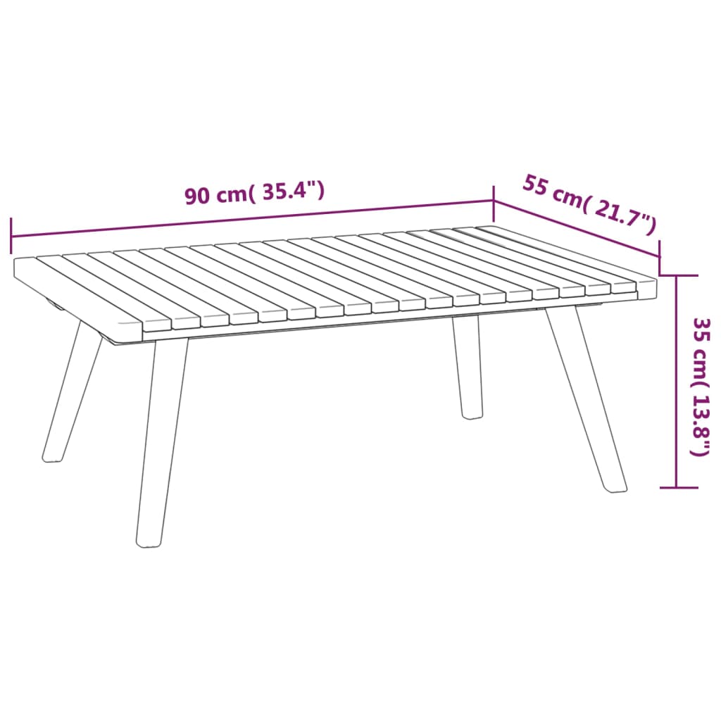 vidaXL 7 Piece Garden Lounge Set with Cushions Solid Wood Acacia