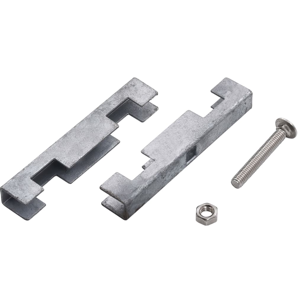 vidaXL Garden U Mat Connector 10 Sets Silver