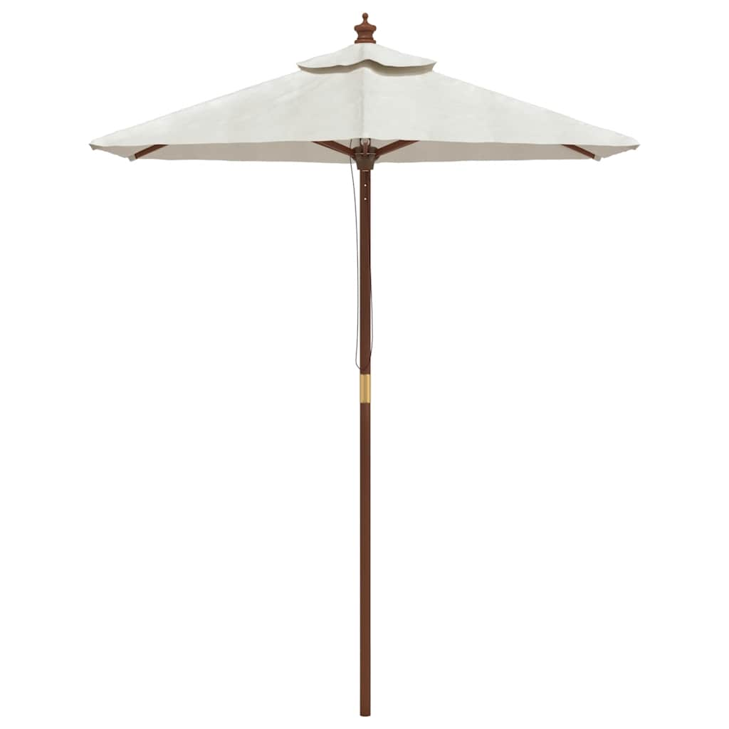 vidaXL Garden Parasol with Wooden Pole Sand 196x231 cm