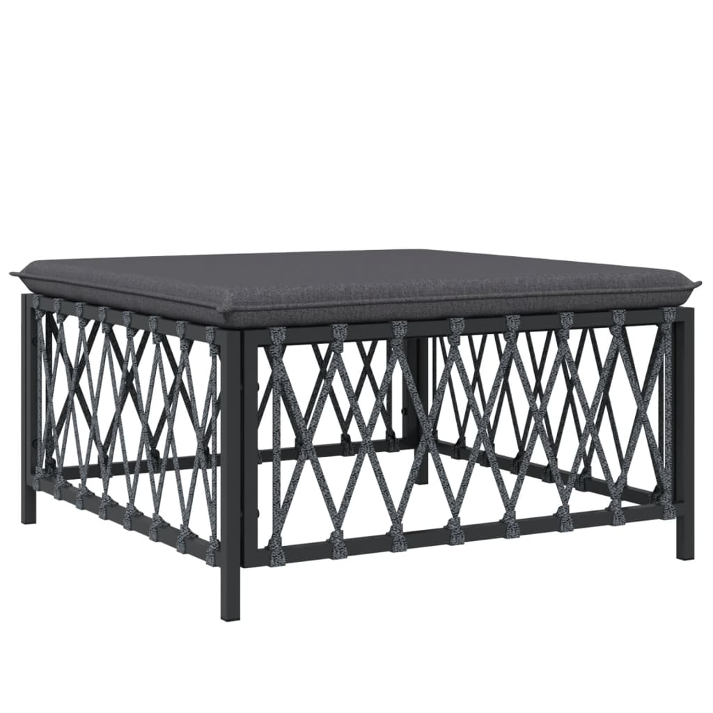 vidaXL 6 Piece Garden Lounge Set with Cushions Anthracite Steel