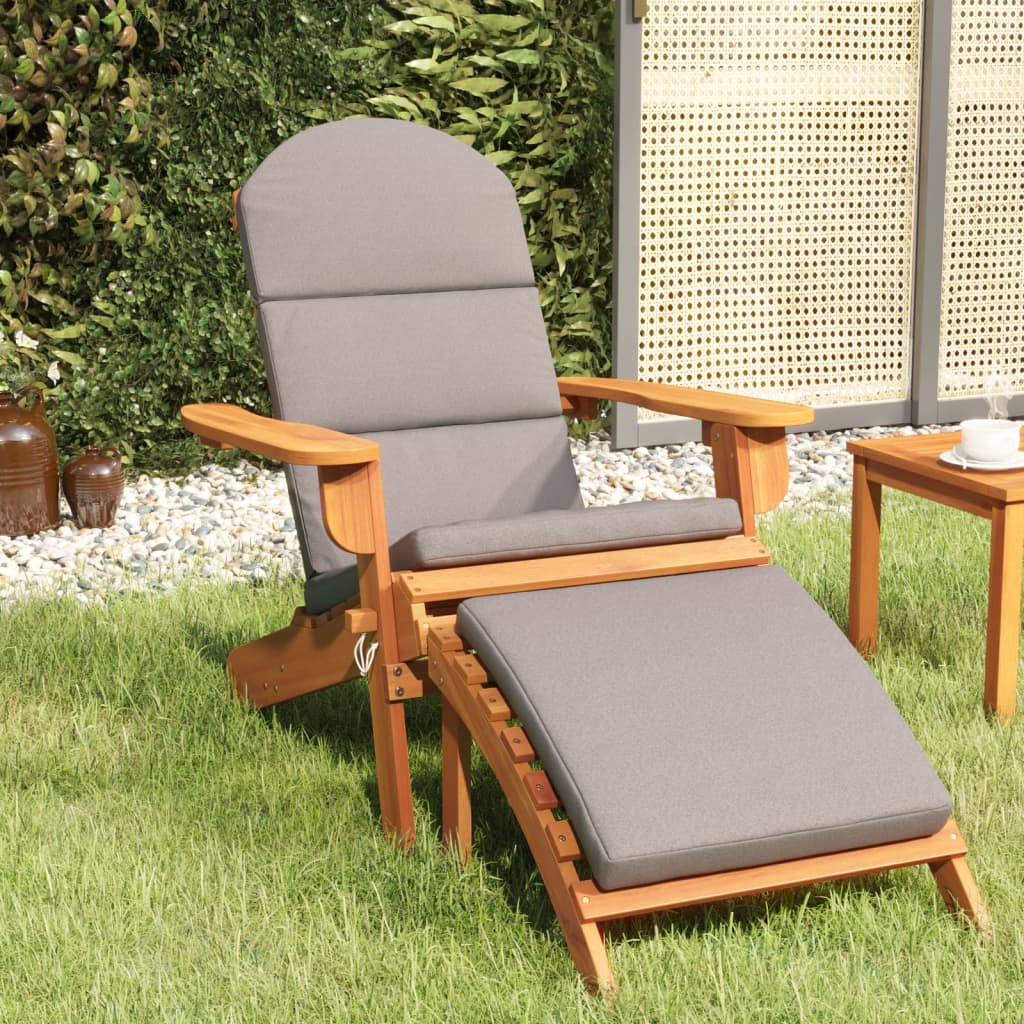 vidaXL Adirondack Garden Chair with Footrest Solid Wood Acacia