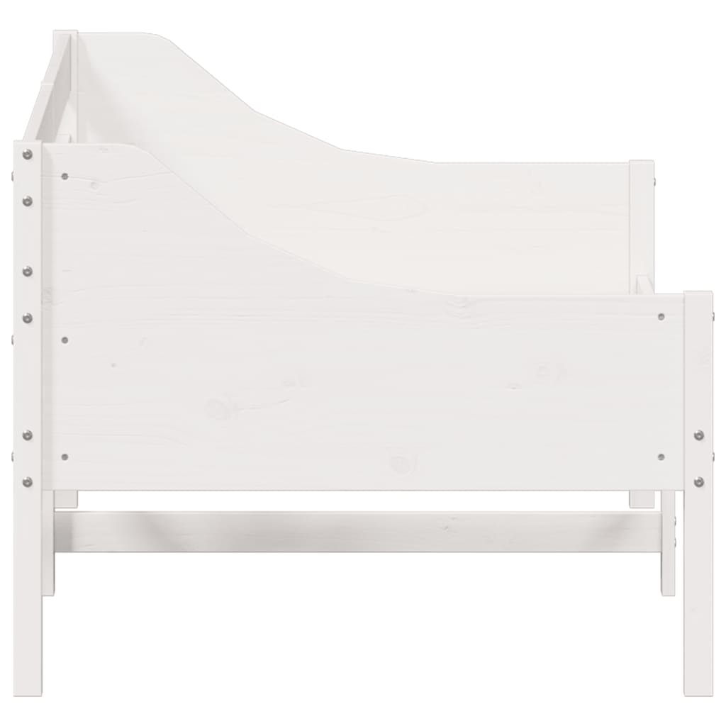 vidaXL Day Bed without Mattress White 90x200 cm Solid Wood Pine