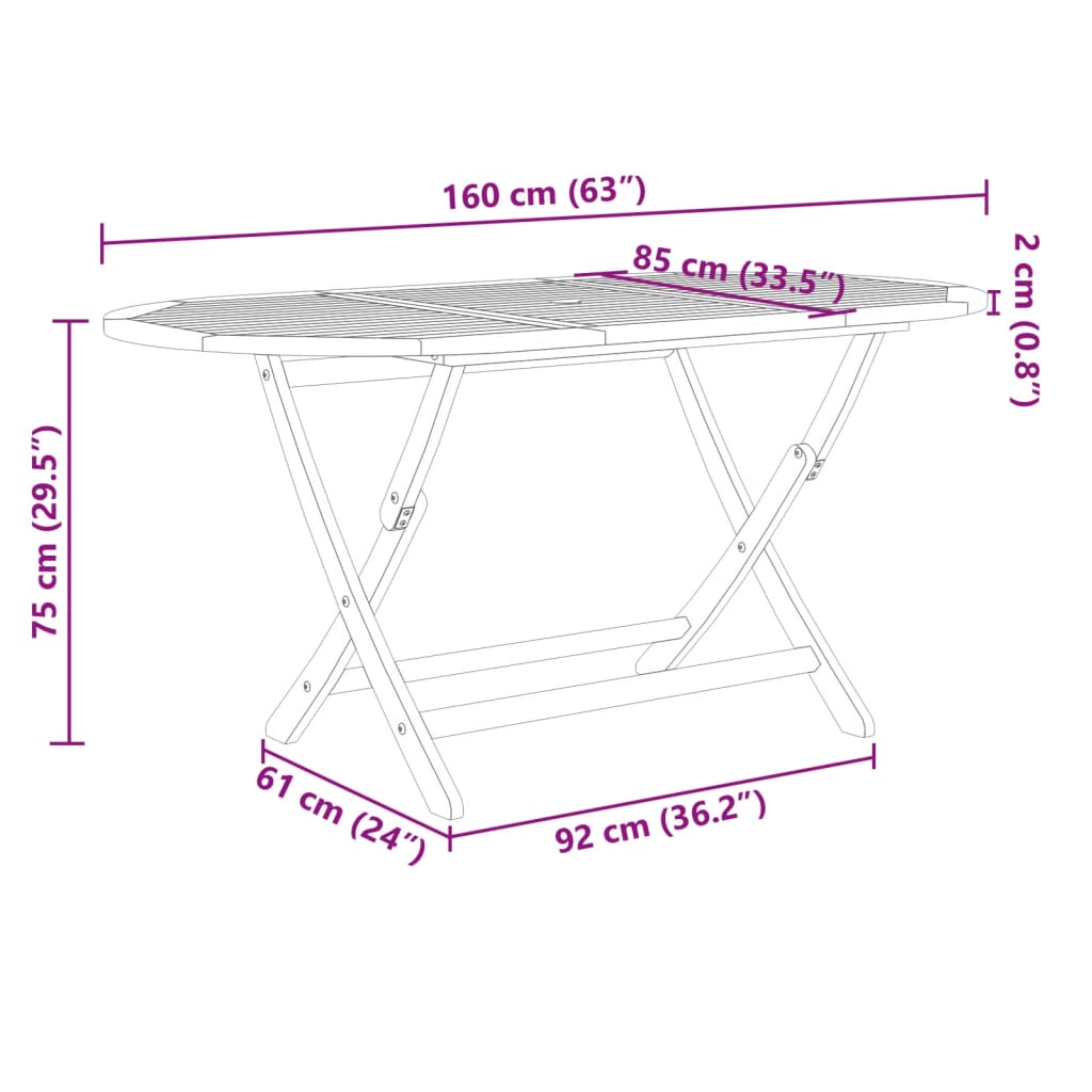 vidaXL 9 Piece Garden Dining Set Solid Wood Acacia and Textilene