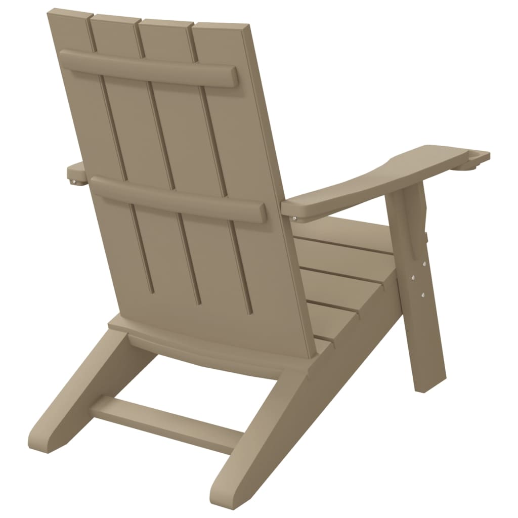 vidaXL Garden Adirondack Chair Light Brown 75x88.5x89.5cm Polypropylene