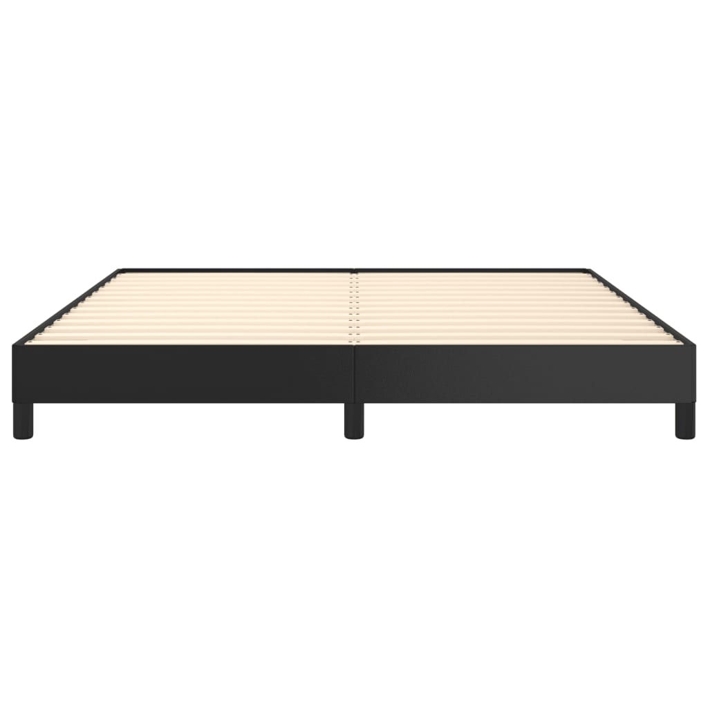 vidaXL Bed Frame without Mattress Black 180x200 cm Super King Faux Leather