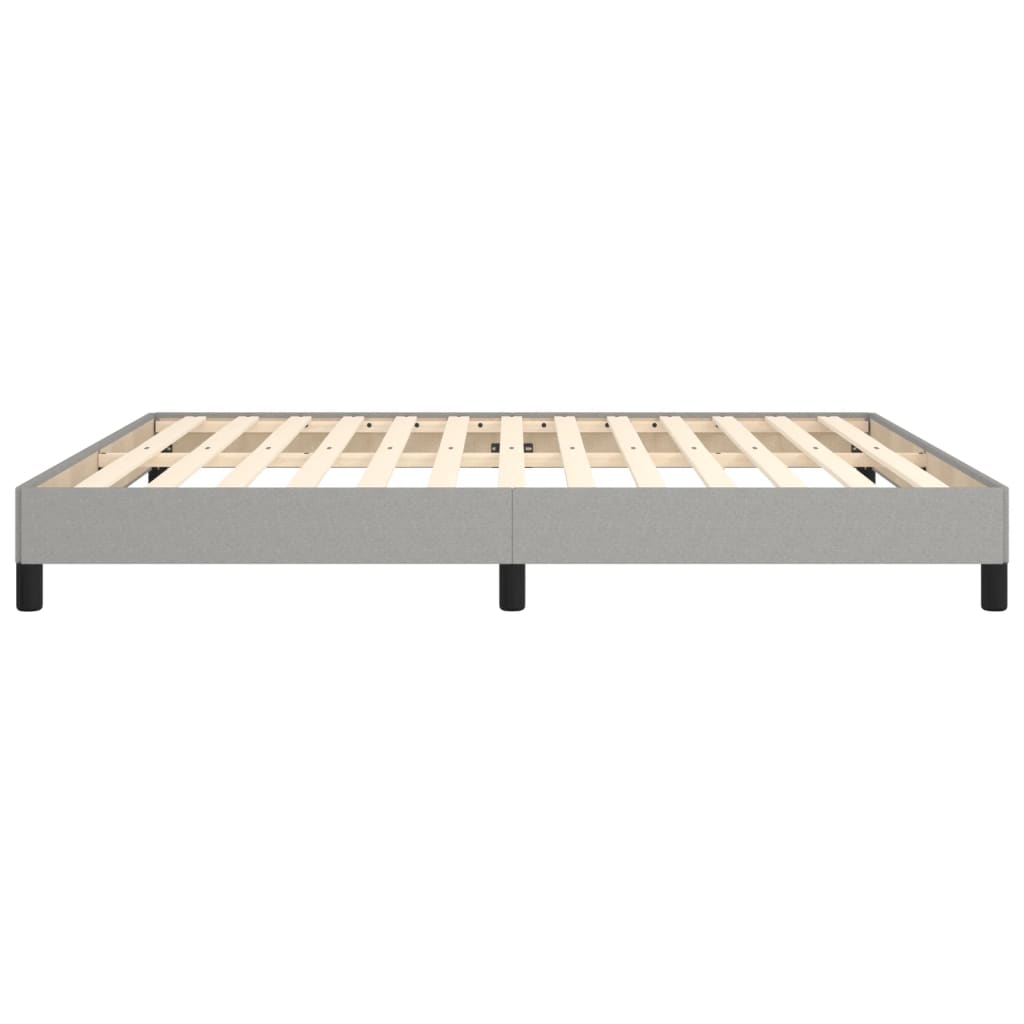 vidaXL Bed Frame without Mattress Light Grey 183x203 cm King Fabric