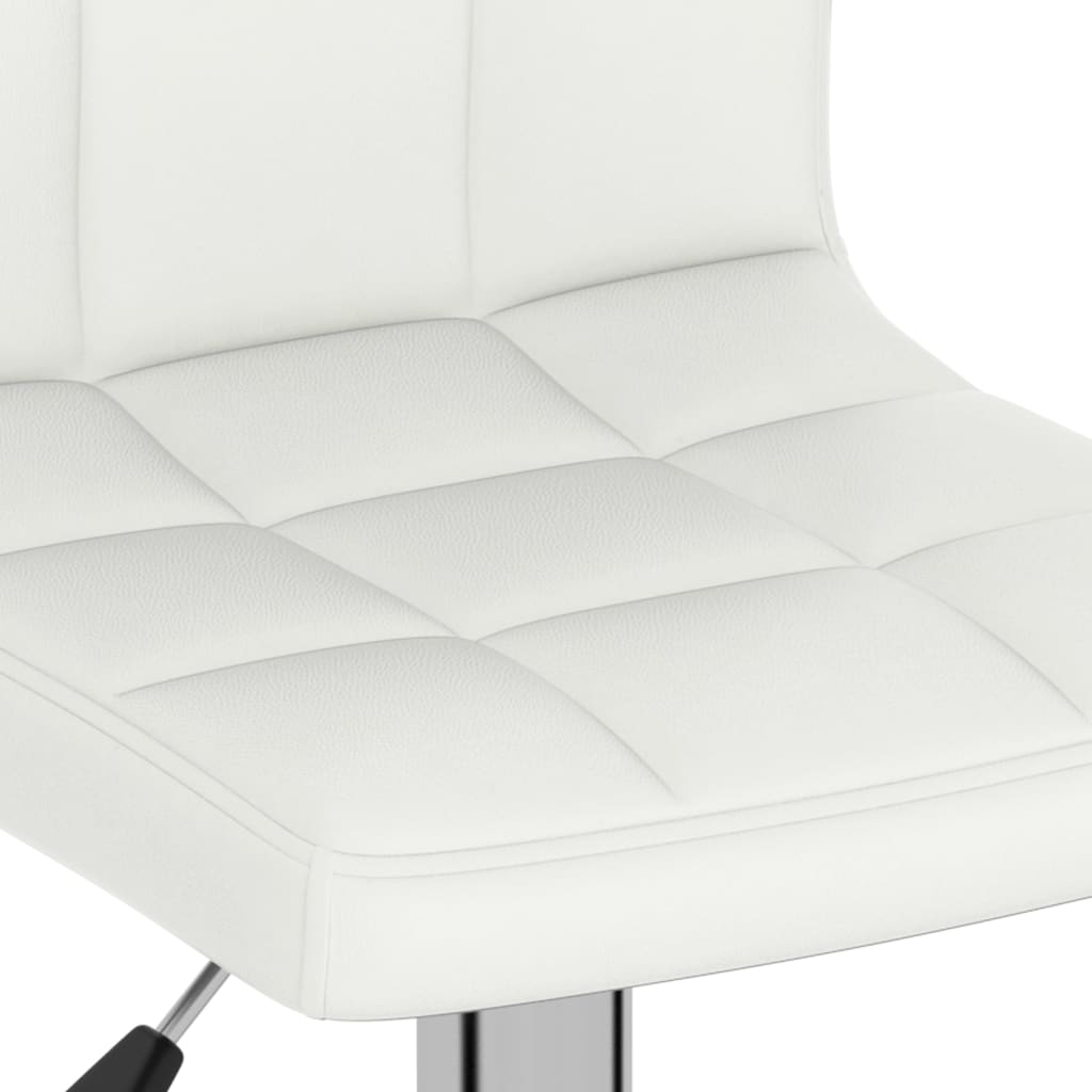 vidaXL Bar Stool White Faux Leather