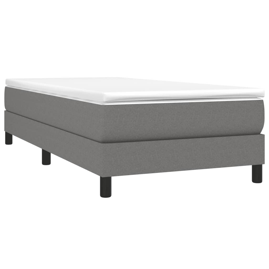 vidaXL Bed Frame without Mattress Dark Grey 90x200 cm Fabric
