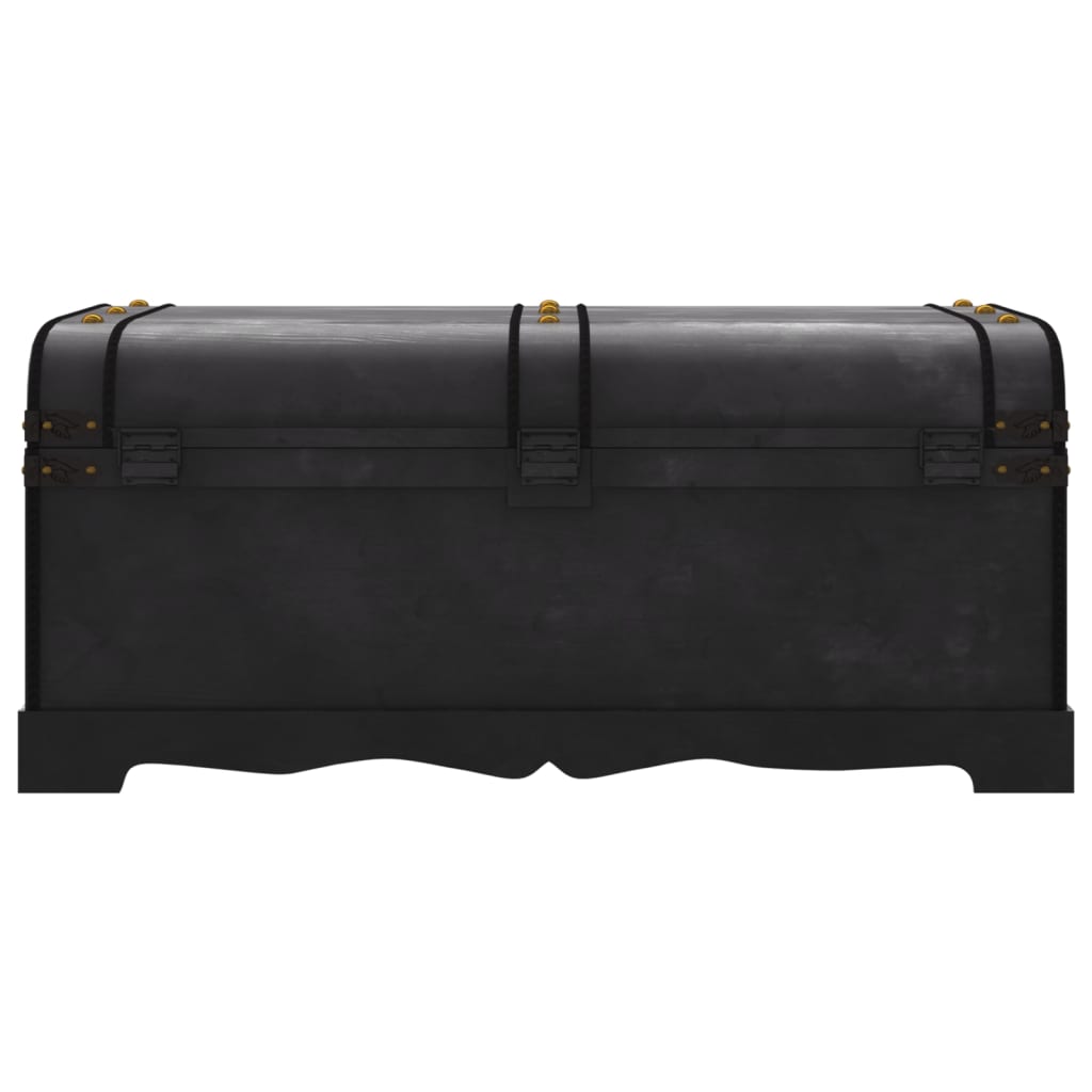 vidaXL Wooden Treasure Chest Large Black