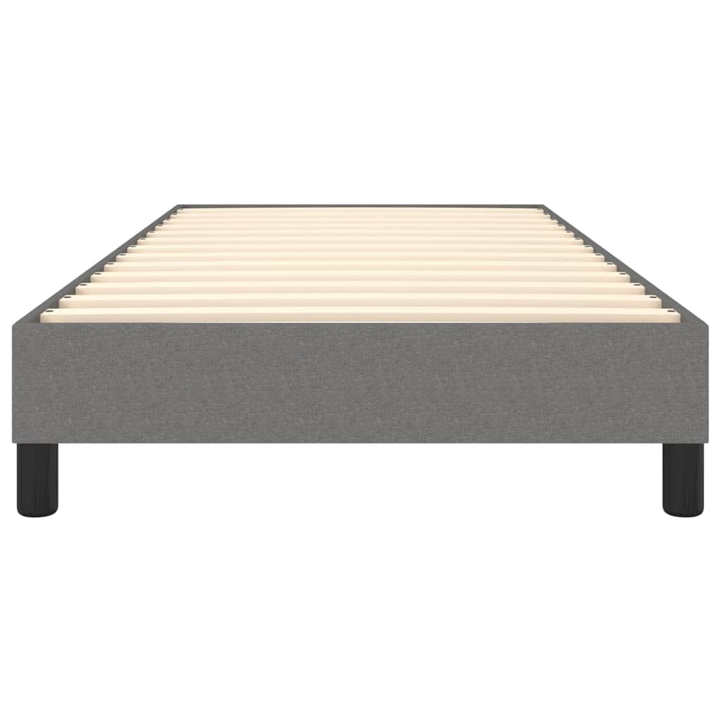 vidaXL Bed Frame without Mattress Dark Grey 90x200 cm Fabric