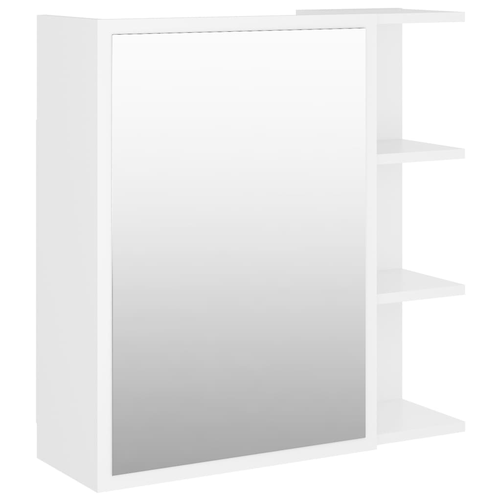 vidaXL Bathroom Mirror Cabinet White 62.5x20.5x64 cm Engineered Wood