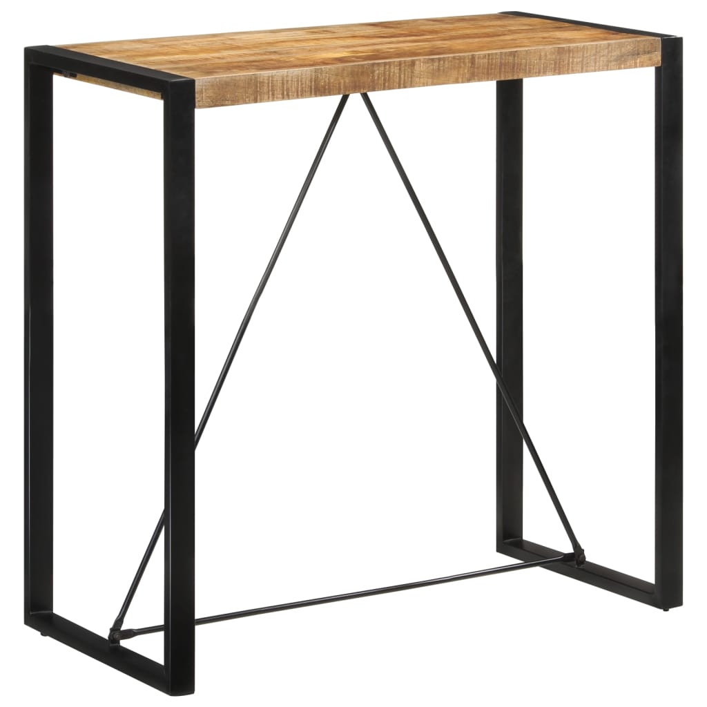vidaXL Bar Table 110x55x110 cm Solid Rough Wood Mango