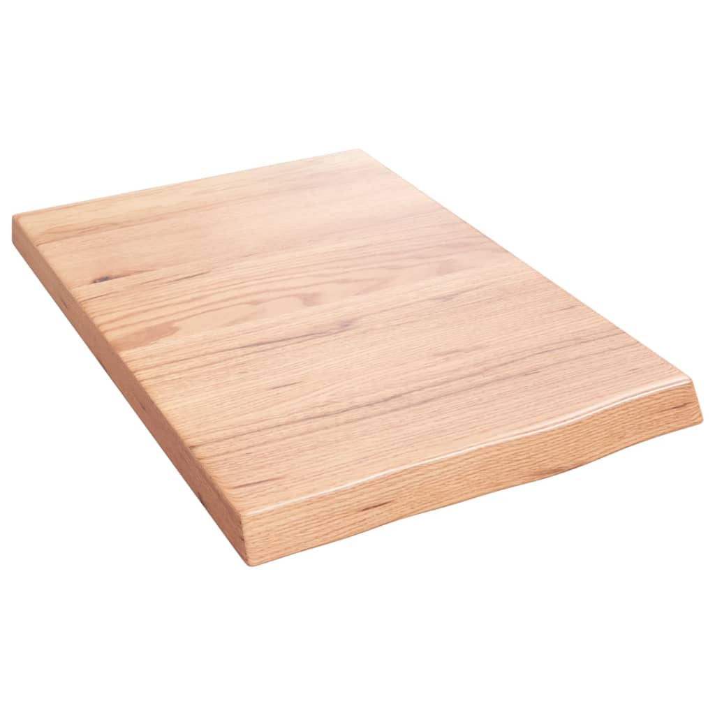 vidaXL Wall Shelf Light Brown 40x60x(2-4) cm Treated Solid Wood Oak