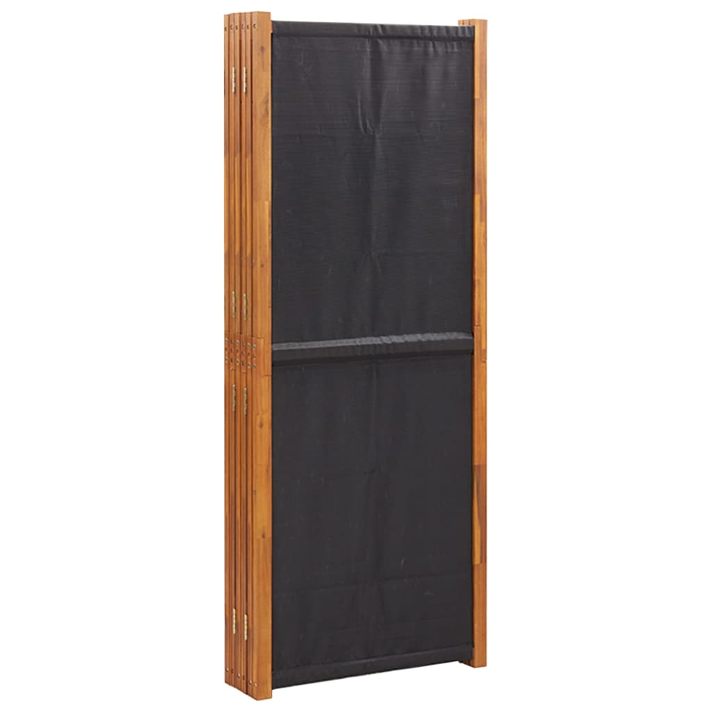 vidaXL 6-Panel Room Divider Black 420x180 cm