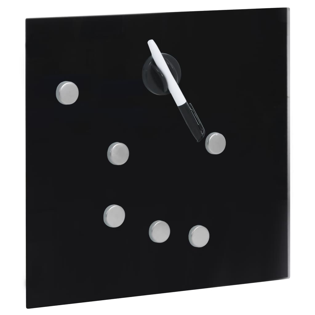 vidaXL Key Box with Magnetic Board Black 35x35x4 cm