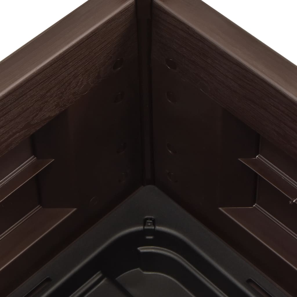 vidaXL Garden Raised Bed PP Anthracite 43x43x35 cm