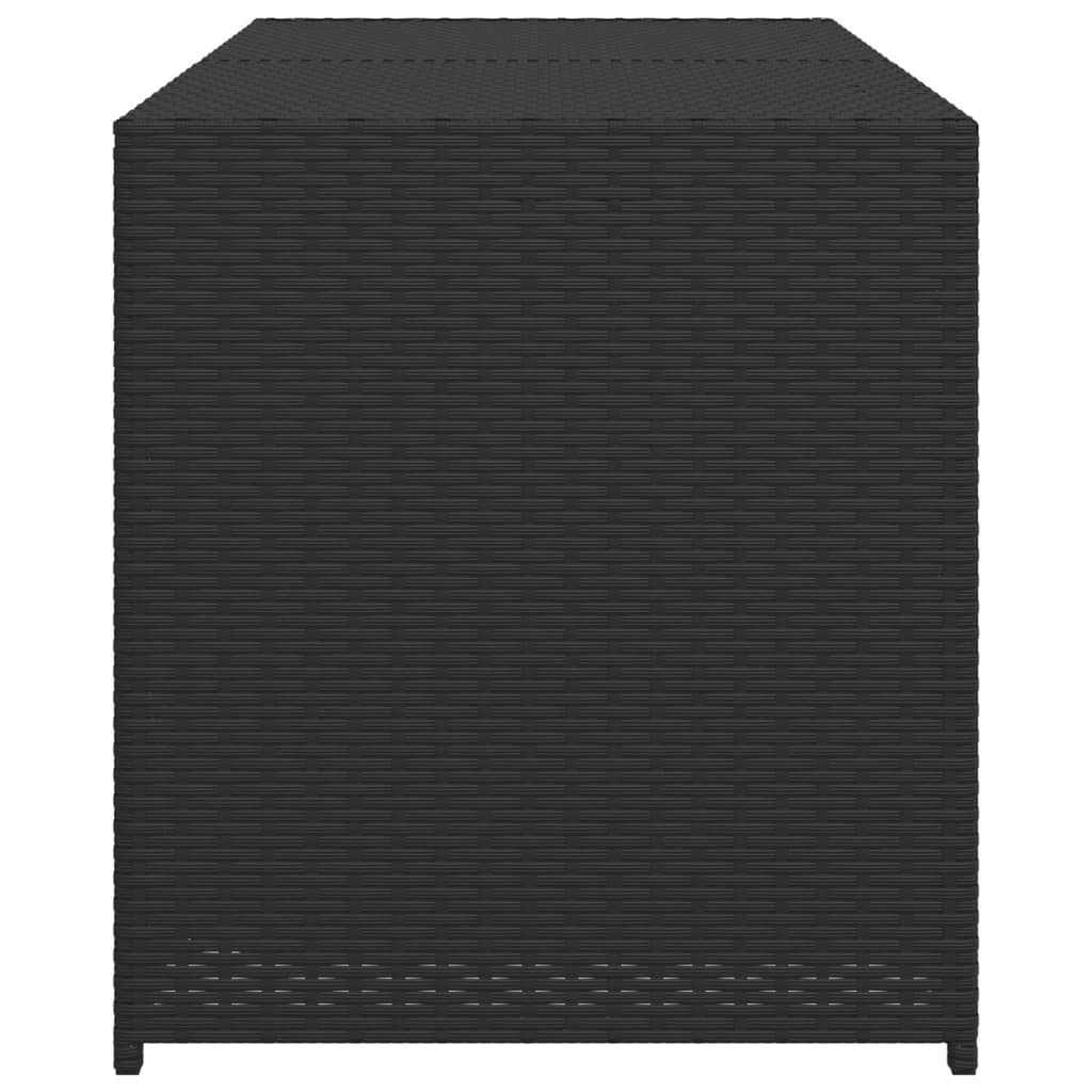 vidaXL Garden Storage Box Black 283L Poly Rattan